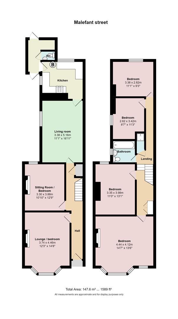 Floorplan for Malefant Street, Cathays